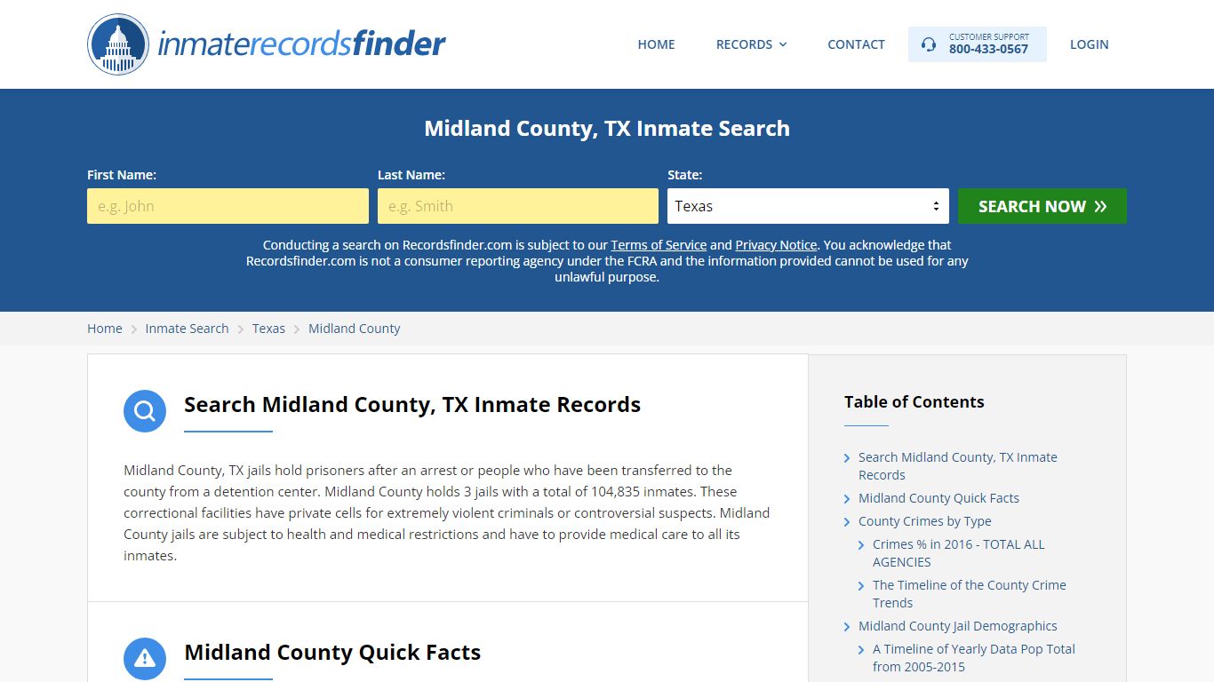 Midland County, TX Inmate Lookup & Jail Records Online